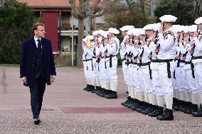 Macron Visits The 27th Mountain Infantry Brigade - Varces