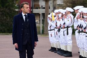 Macron Visits The 27th Mountain Infantry Brigade - Varces