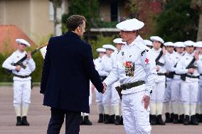 Macron Visits The 27th Mountain Infantry Brigade - Varces