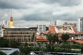 Roof Partially Collapses at Sin Ming Buddhist Monastery - Singapore