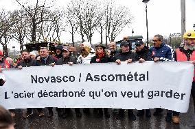 ArcelorMittal Rally in Front of the National Assembly - Paris