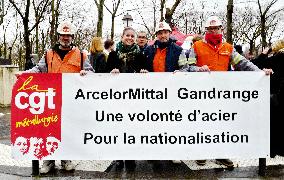 Demonstration of The CGT for The Nationalization of Arcelor Mittal - Paris