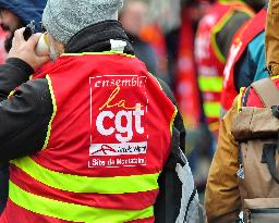 Demonstration of The CGT for The Nationalization of Arcelor Mittal - Paris