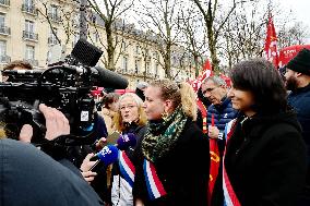 Demonstration of The CGT for The Nationalization of Arcelor Mittal - Paris