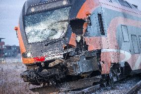 Train-truck collision