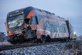 Train-truck collision