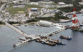 Landfill work begins for U.S. base transfer within Okinawa