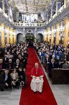Pope Leo XIV At Istanbul Cathedral - Turkiye