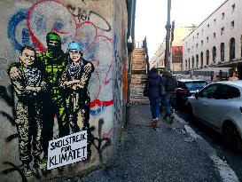 Greta Thunberg Mural Unveiled At Central Station - Rome