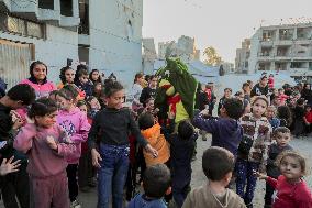 Recreational Event For Palestinian Children in Rashad Al Shawwa - Gaza
