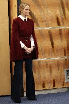 NO TABLOIDS - Princess Charlene at the Grimaldi Forum - Monaco