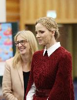 NO TABLOIDS - Princess Charlene at the Grimaldi Forum - Monaco