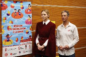 NO TABLOIDS - Princess Charlene at the Grimaldi Forum - Monaco