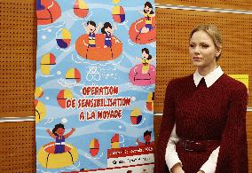 NO TABLOIDS - Princess Charlene at the Grimaldi Forum - Monaco