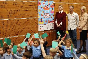 NO TABLOIDS - Princess Charlene at the Grimaldi Forum - Monaco