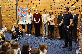 NO TABLOIDS - Princess Charlene at the Grimaldi Forum - Monaco