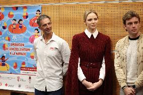 NO TABLOIDS - Princess Charlene at the Grimaldi Forum - Monaco