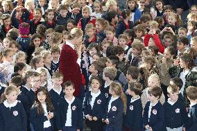 NO TABLOIDS - Princess Charlene at the Grimaldi Forum - Monaco