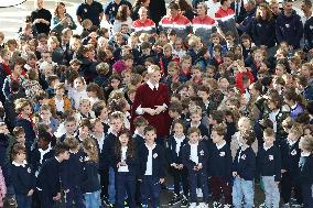 NO TABLOIDS - Princess Charlene at the Grimaldi Forum - Monaco