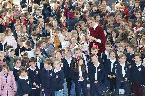 NO TABLOIDS - Princess Charlene at the Grimaldi Forum - Monaco