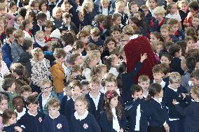 NO TABLOIDS - Princess Charlene at the Grimaldi Forum - Monaco