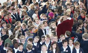 NO TABLOIDS - Princess Charlene at the Grimaldi Forum - Monaco