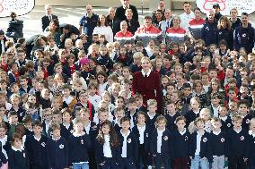 NO TABLOIDS - Princess Charlene at the Grimaldi Forum - Monaco