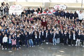 NO TABLOIDS - Princess Charlene at the Grimaldi Forum - Monaco