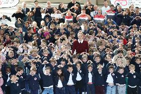 NO TABLOIDS - Princess Charlene at the Grimaldi Forum - Monaco