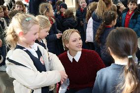 NO TABLOIDS - Princess Charlene at the Grimaldi Forum - Monaco