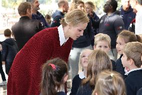 NO TABLOIDS - Princess Charlene at the Grimaldi Forum - Monaco