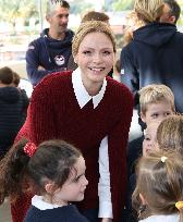 NO TABLOIDS - Princess Charlene at the Grimaldi Forum - Monaco