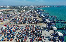 Aerial View Of Haikou Port - China