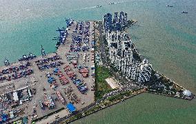 Aerial View Of Haikou Port - China