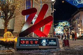 New Olympic Christmas Decorations In Cortina - Italy