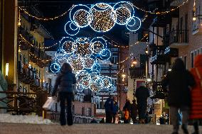 New Olympic Christmas Decorations In Cortina - Italy