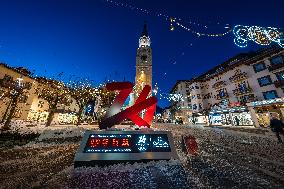 New Olympic Christmas Decorations In Cortina - Italy