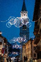 New Olympic Christmas Decorations In Cortina - Italy