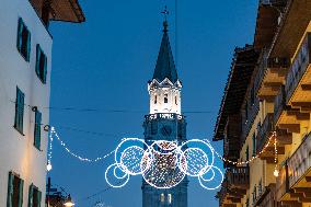 New Olympic Christmas Decorations In Cortina - Italy