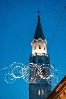 New Olympic Christmas Decorations In Cortina - Italy