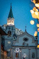 New Olympic Christmas Decorations In Cortina - Italy