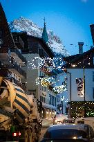 New Olympic Christmas Decorations In Cortina - Italy