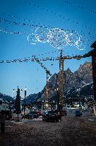 New Olympic Christmas Decorations In Cortina - Italy