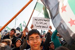 Syrians Demonstrate For National Unity - Idlib