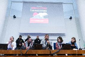 Conference with Greta Thunberg and Francesca Albanese - Rome
