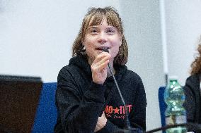 Conference with Greta Thunberg and Francesca Albanese - Rome