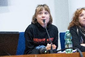 Conference with Greta Thunberg and Francesca Albanese - Rome