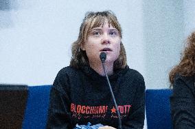 Conference with Greta Thunberg and Francesca Albanese - Rome