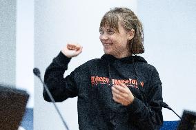 Conference with Greta Thunberg and Francesca Albanese - Rome