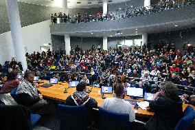 Conference with Greta Thunberg and Francesca Albanese - Rome